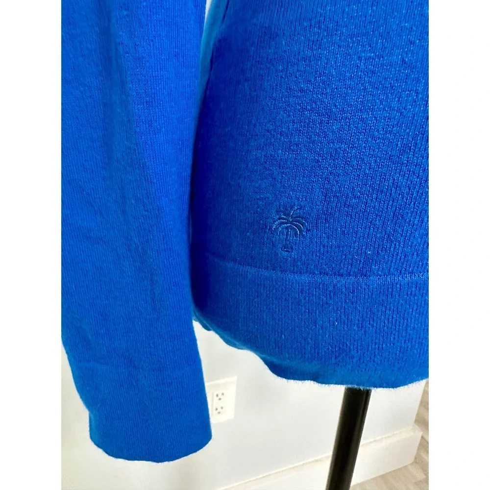 Lilly Pulitzer Sweater Women XS Blue Excellent V-Neck Cotton Blend Long‎ Sleeve
